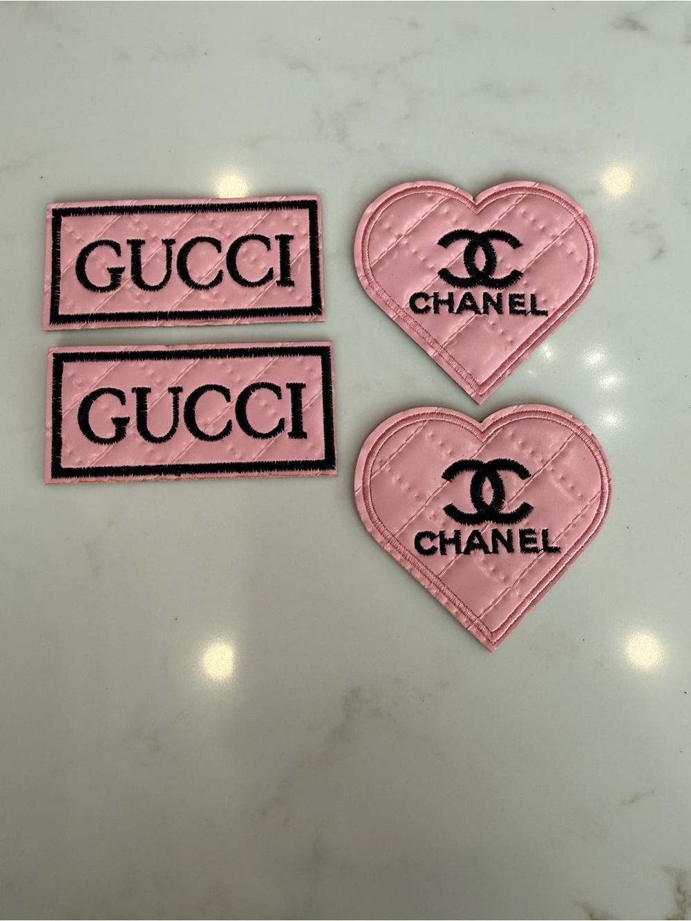Hand Crafted Beautiful Pink Iron on  Patch Set